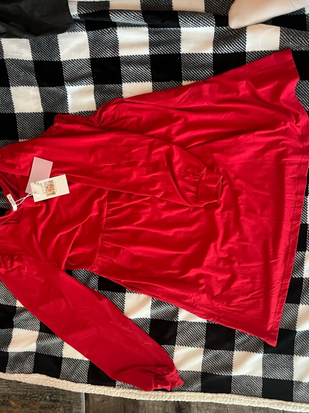 Red Long Sleeve Women's Dress - Unbranded
